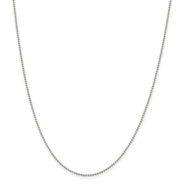Chaîne Perlée en Argent Sterling 925 1.5mm 20 Pouces
