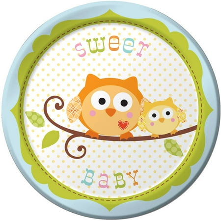 Happi Tree "Sweet Baby" Boy Dessert Plates, 8-Pack
