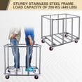 thumbnail image 2 of Commercial Laundry Cart with Wheels,400L for Home,Hotel(Beige) | 440 lbs Large Industrial Laundry Cart,Rolling Laundry Cart with Sturdy Stainless Steel Frame and Oxford Bag for Hospital, 2 of 6