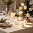 thumbnail image 4 of 24Pcs White Christmas Ball Ornaments, Shatterproof Clear & Glitter Gold Xmas Baubles, Christmas Tree Hanging Decorations for Wedding Holiday Party Home Decor, 4 of 6