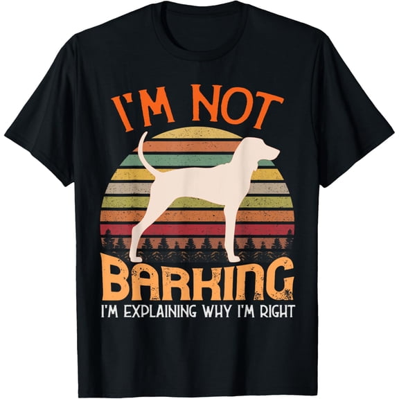 Treeing Walker Coonhound Dog Breed T-ShirtMen's and women's gift, black and white T-shirt, size: Extra large S-4XL