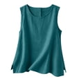 thumbnail image 3 of Womens Linen Natural Fiber Clothing For Women Tops To Wear With Wide Leg Pants For Women Cute Linen Tops For Women Summer Tops Linen Lightweight Linen Tank Tops Women Linen Womens Clothing, 3 of 9