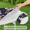 thumbnail image 5 of Floral & Leopard Round Table Cover Elastic Edge Waterproof Tablecloth with Floral & Skull Design, 5 of 5