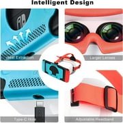 Newest VR Headset for Nintendo Switch & Switch OLED Model, 3D VR Glasses with Adjustable Lens for Virtual Reality Gaming Experience, Switch VR Labo Goggles Headset for Nintendo Switch(Red White)
