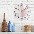 thumbnail image 7 of GZHJMY Ballet Girl Wall Clock, 10" Silent Non Ticking Round Clock, Oil Painting Easy to Read Clock for Living Room Bedroom Bathroom Home Decor Holiday Gifts, 7 of 7