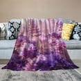 thumbnail image 2 of Chilfamy Lavender Flowers Print Throw Blanket - Lightweight Blanket for Bed, Couch, Car - Exquisite Gift for All Seasons - Kids and Adults 50x60in, 2 of 6