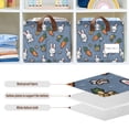 thumbnail image 6 of Rectangle Storage Basket with Handles Cute Bunny Carrot Collapsible Storage Bin Large Storage Bins Decorative for Clothes Toys Bedroom, 6 of 8