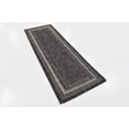 thumbnail image 4 of Unique Loom Outdoor Border Collection Casual Solid Border Transitional Indoor and Outdoor Flatweave Black Runner Rug (2' 0 x 6' 0), 4 of 10