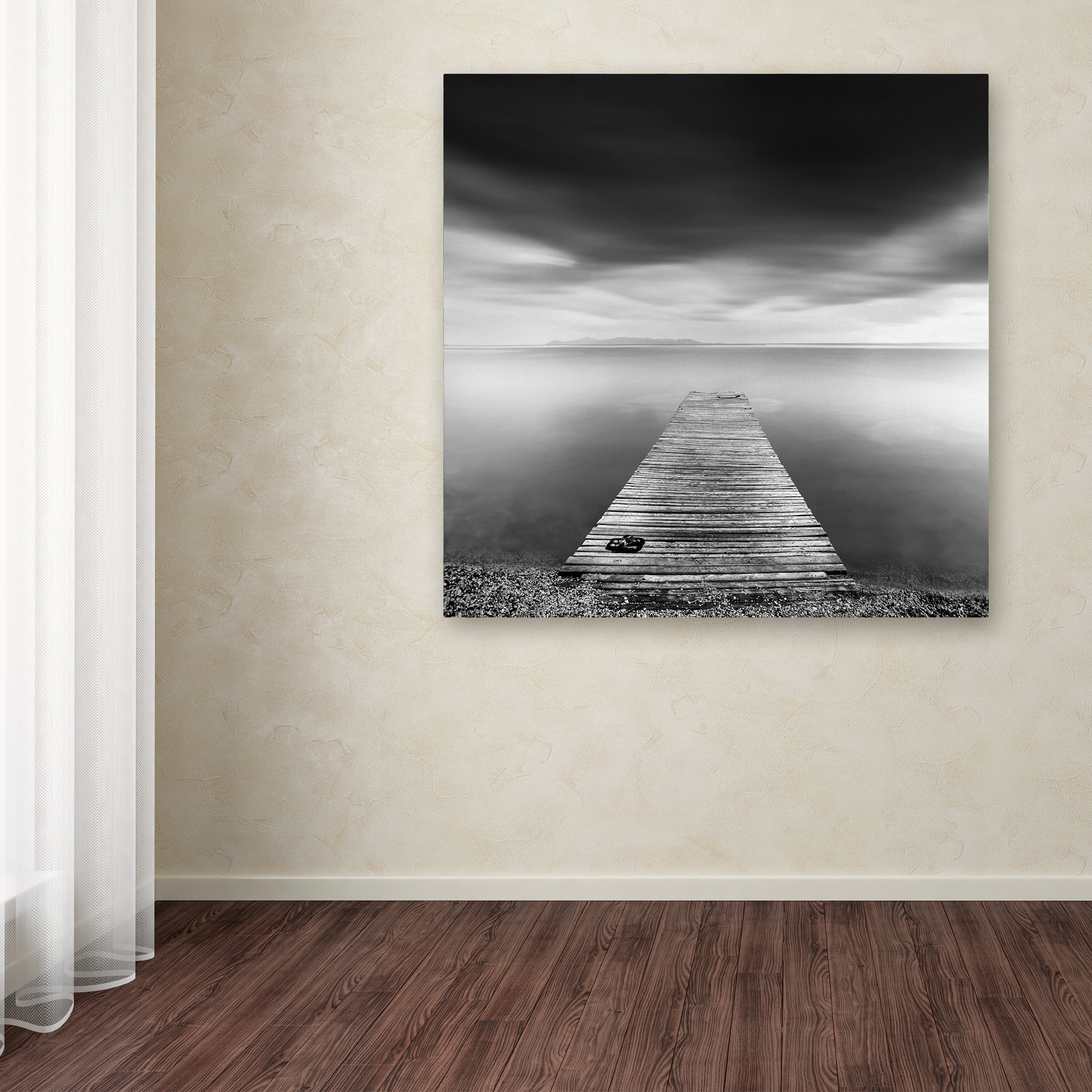 Trademark Fine Art 'Pier With Slippers' Canvas Art by George Digalakis
