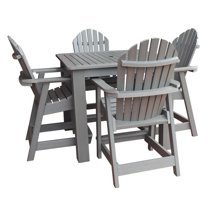 Highwood's 42" x 42" Square 5-pc Hamilton Dining Set - Counter Height, Outdoor, Eco-friendly, Synthetic Wood