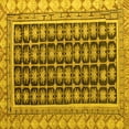 thumbnail image 1 of Ahgly Company Indoor Square Abstract Yellow Modern Area Rugs, 7' Square, 1 of 4