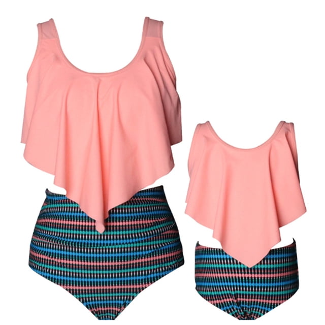 MKLEKYY Bikini Mujer Traje De Baño Women'S Two Piece Swimsuit Women'S Print High Waisted Bikini