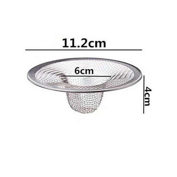 Colador de fregadero de cabello y comida de acero inoxidable 316 | Tapón del filtro del desagüe de la ducha | Funda para sombrero con pico de baño | Limpieza fácil a prueba de óxido | 7x3x3cm |
