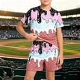 thumbnail image 2 of HAYIMI Ice Cream Print Boys Outfit Sets O-Neck Short Sleeve T-Shirts With Shorts Two Piece Summer Outfit Sets For Kids Stylish Clothes Sets, 2 of 4