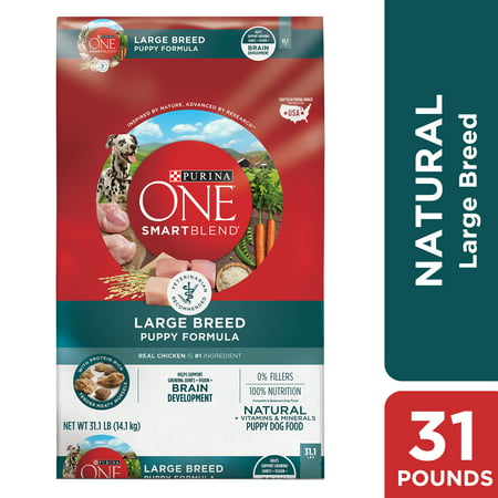 Purina ONE Natural Large Breed Dry Puppy Food, SmartBlend Large Breed Puppy Formula - 31.1 lb. (Best Natural Puppy Food Reviews)
