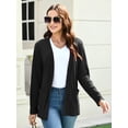 thumbnail image 3 of Mengpipi Womens Open Front Cardigans Casual Long Sleeve Classic Knit Sweater Outerwear with Pockets S-XXL, 3 of 5