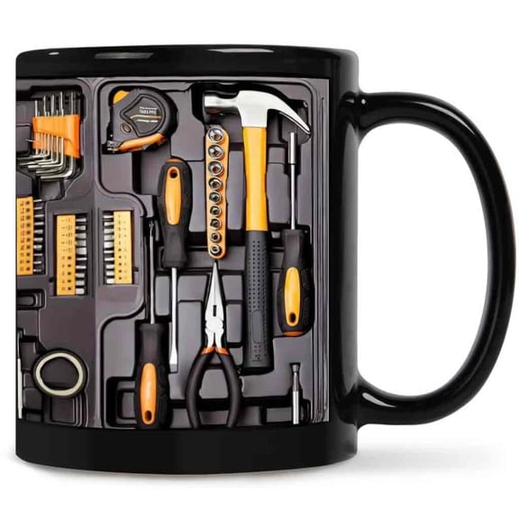 Tool Box Coffee Mug, Mechanic Coffee Mug, 11oz Funny Coffee Mugs Mechanics Toolbox, Creative 3D Visuals Ceramic Cup, Microwave Dishwasher Safe, for Auto Mechanics, Unique Gift (A1#)Q
