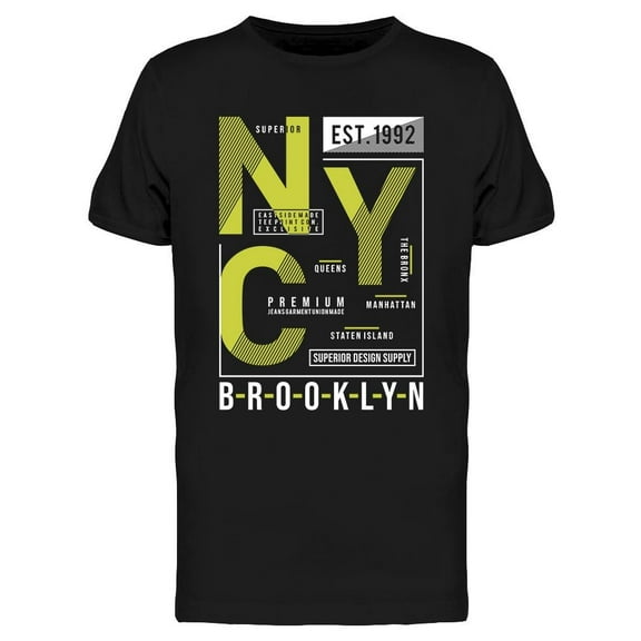 N Y City Brooklyn T-Shirt Men -Image by Shutterstock, Male Medium