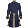 thumbnail image 3 of LWITHSZG Mens Victorian Renaissance Frock Coat Mid Length Double Breasted Halloween Jacket Stand Collar Side Slit Outerwear Festival Outfits XXL, 3 of 8