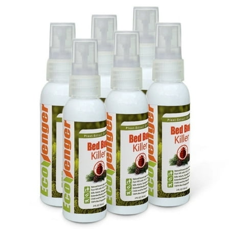 EcoVenger Bed Bug Killer 2 OZ (6-Pack) 100% Effective, Quickly Kills All Stages Including Resistant Bed Bugs, Non-Toxic, Travel-Friendly & Safe for Families