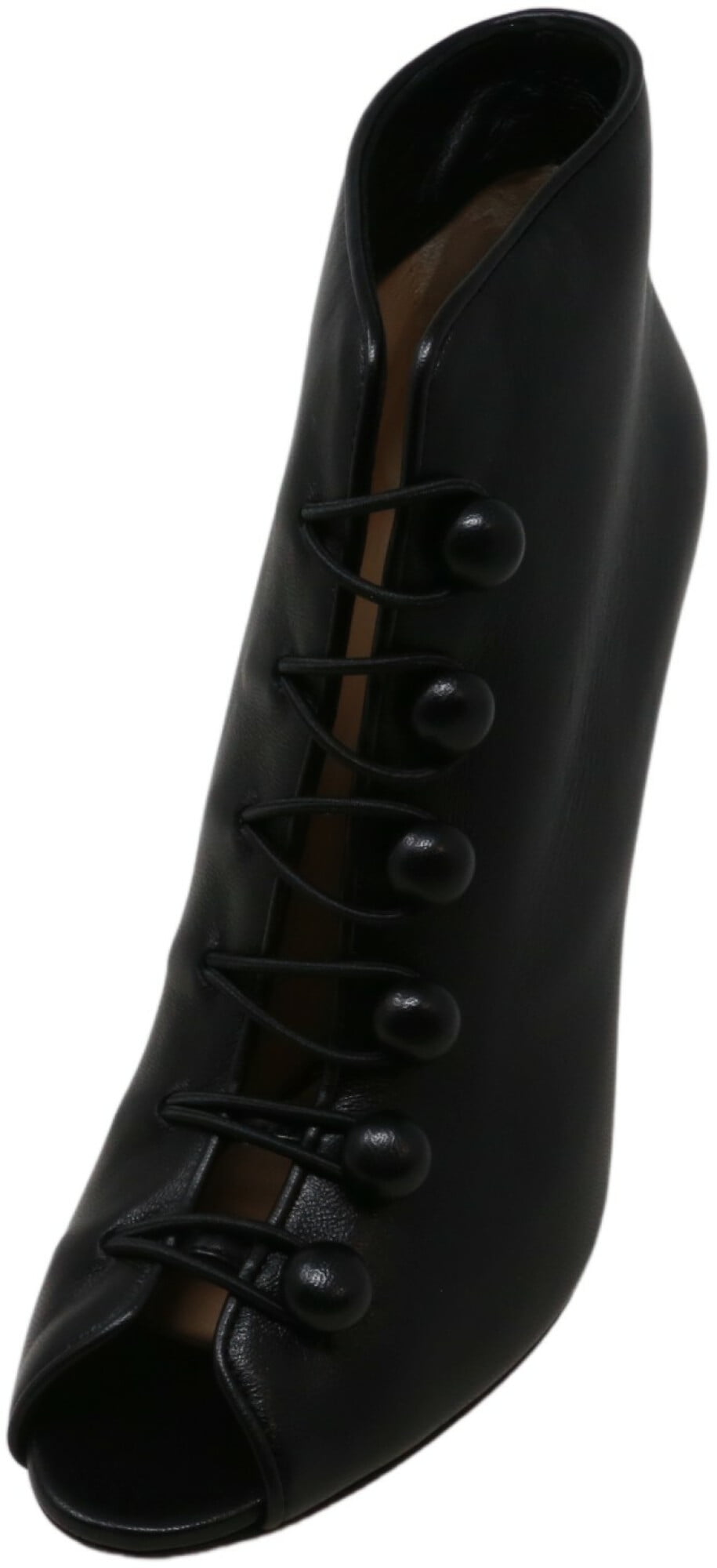 Manolo Blahnik Women's BB 90 Kid Black Ankle-High Leather Pump - 6 