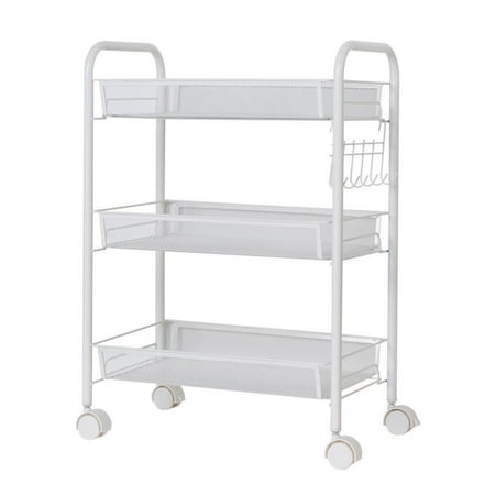 Ktaxon 3 Tier Shelf Shelving Rack Rolling Kitchen Pantry Storage Utility Cart