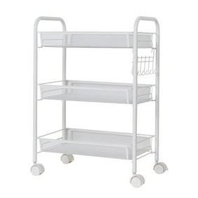 Zimtown 3 Tier Metal Mesh Rolling Trolley Storage Rack Organizer