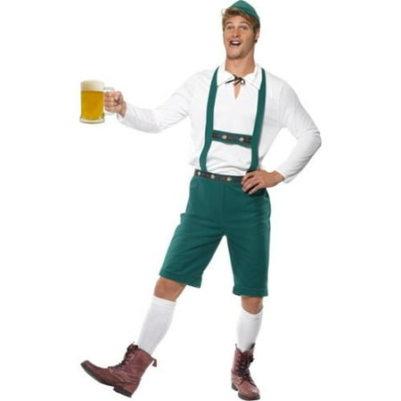 Oktoberfest Lederhosen Costume Adult: Green