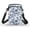 Blue Floral Vines Pattern, variant on Psesaysky 2 Layers Cross Body Bag for Daily Use Travel, Polyester Zipper Cell Phone Purse, Black Cat Floral Theme