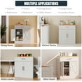 thumbnail image 6 of Walsunny Sideboards Buffets Table 28.3" with Drawer Storage Cabinet Adjustable Shelf Farmhouse Coffee Bar Cabinet for Kitchen Dining Room Entryway Small Places White, 6 of 9