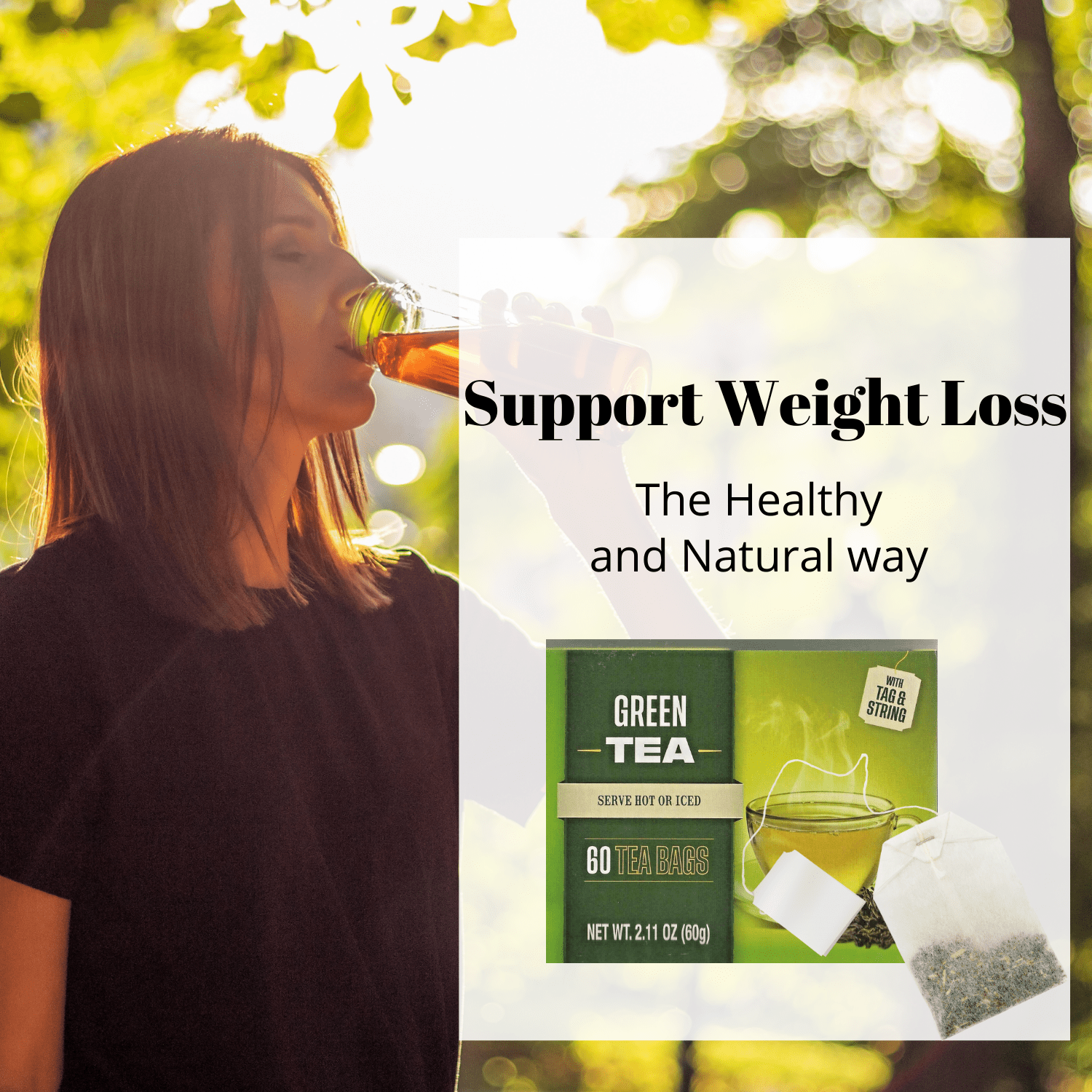RGSB Natural Green Tea Bags 100% Organic Premium Tea with Fresh Flavor & No Artificial Ingredients Good Source of Antioxidant | Great For Digestion Natural Sleep Aid Tea Beverages 60ct.Box Pack of 4