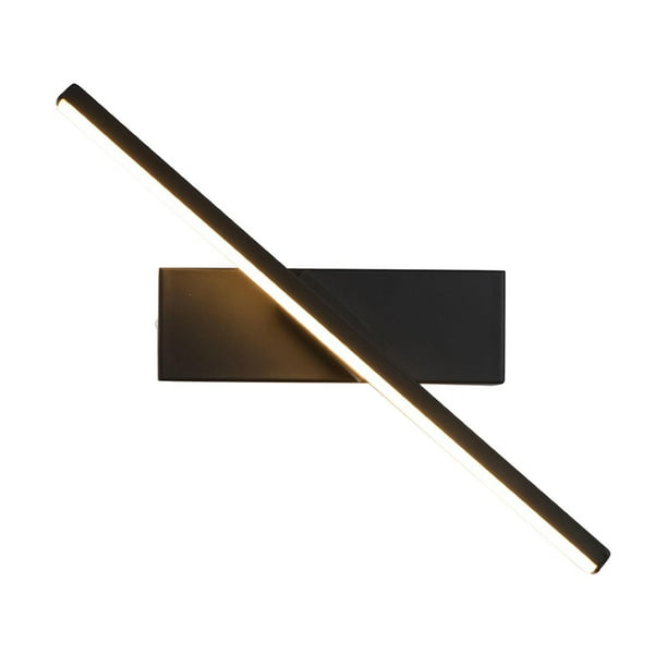 Aplique de pared moderno giratorio Yuyangstore Luz tricolor negra