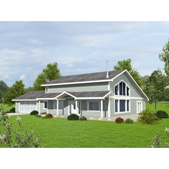 001-3667: Country Farmhouse 2 Bed, 2 Bath Luxury Home Plan, 2409 Sq Ft: Full Blueprints with License to Build by Home Plan Marketplace - Lesuto