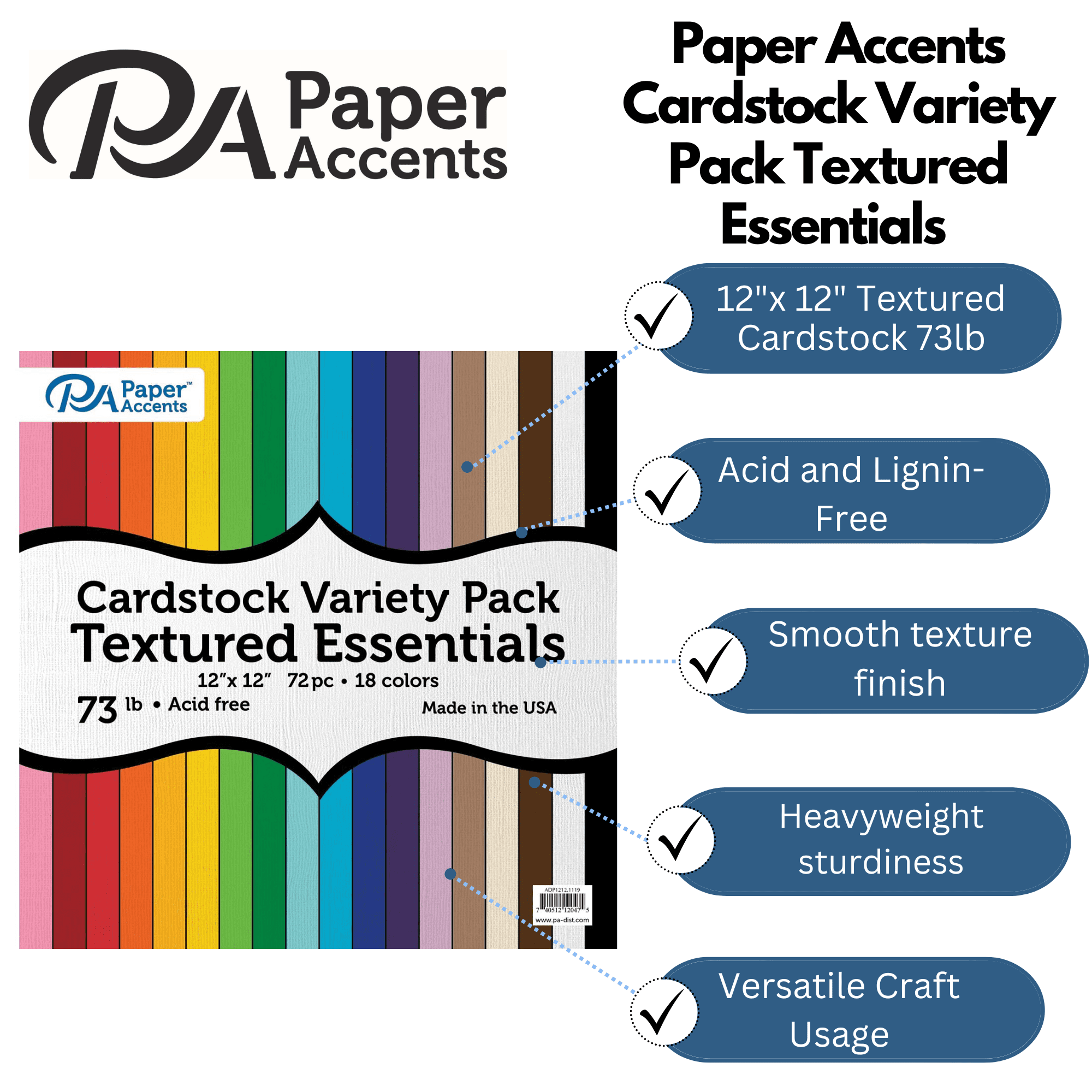 Variety Pk 12x12 72pc 73lb Txtrd Essential Cdstk