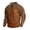 Khaki-1, variant on Mens Casual Corduroy Sweatshirt Fashion Stand Collar 1/4 Button Up Pullover Fall Color Block Loose Golf Pullover