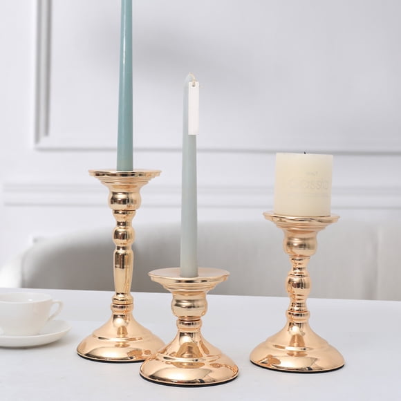 ADDHAT Soporte Retro Para Vela De Té En Metal Dorado Ideal Para Decorar Escritorios Y Ambientes