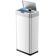 TLSUNNY 60 L Automatic Kitchen Trash Can, Motion Sensor Stainless Steel Garbage Bin with Quiet Close Lid
