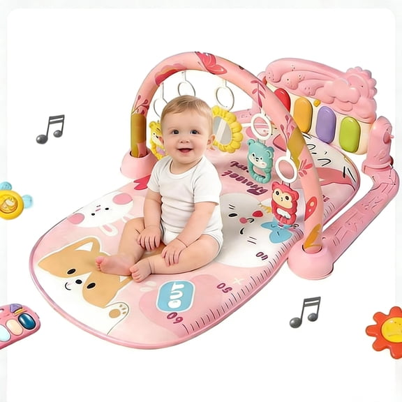 Cochildor Baby Play Gym Mat, Tummy Time Mat for Babies, 3 in 1 Kick and Play Piano Playmat, Baby Gift for Toddler Infants Age 0-36 Months