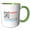 Green/White, variant on 3drose, International Airport Code Srq, Sarasota, Florida, United States, 11oz Mug