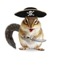 thumbnail image 2 of Funny Chipmunk Pirate Wall Decal Wallmonkeys Peel and Stick Decals for Boys (24 in W x 23 in H) WM503004, 2 of 4