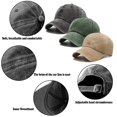 thumbnail image 3 of Miaocao 3 Pack Washed Plain Vintage Baseball Cap Cotton Adjustable Twill Bulk Low Profile Classic Dad Hat for Men/Women, 3 of 7