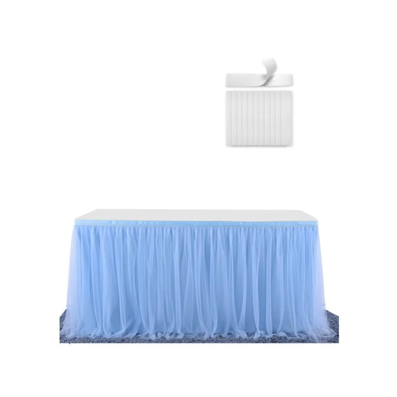 BOLLSLEY Tulle Table Skirt for Rectangle or Round Table Tutu Table Skirt Decoration Table Cloth for Wedding Baby Shower Birthday Party Cake Dessert Buffet Decorations