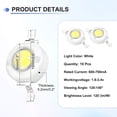 thumbnail image 2 of Uxcell LED Lamp Beads 1.8-3.4V 600-700ma White 10 Pcs - High Power LED Chip COB Light Emitter Components Bulb Lamp for Experiments Indicator Lights DIY Decorative Lighting, 2 of 6