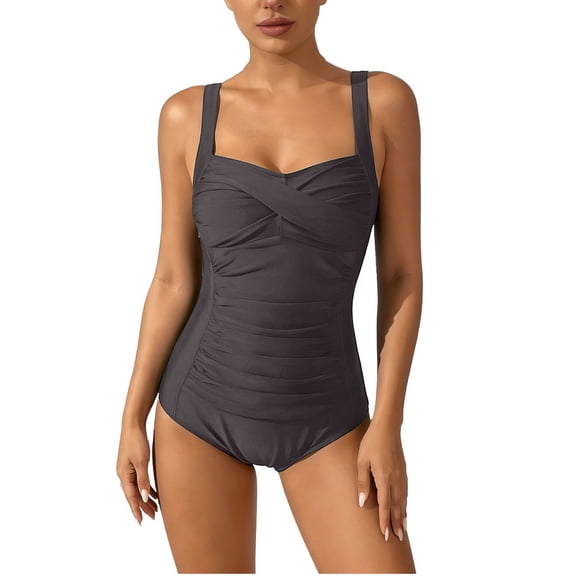 Betivan Womens One Piece Swimsuit Tummy Control Bathing Suit Ladies' Casual And Fashionable Solid Color Lace Swimsuit Pants Set