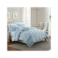 thumbnail image 3 of Swift Home Stylish Extra Plush Comfort Floral Pintuck Comforter Set Baby Blue King - Cal King, King Sham 3 Piece, 3 of 5
