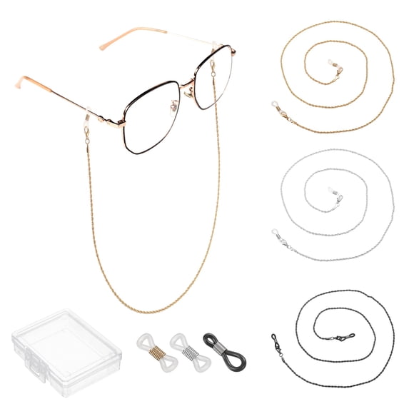 Correa para Gafas Uxcell [3pcs] - Sujetadores de Gafas de Sol para Uso en el Cuello para Hombres y Mujeres - [Multicolor - 30 PULGADAS] Cordón Ajustable para Gafas de Sol