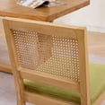 thumbnail image 5 of Dining Chairs Set of 2, Modern Farmhouse Dining Chair with Cane Back, LEGAHOME Upholstered Kitchen Chair, Wood Side Chair for Kitchen Dining Room, Olive Green, 5 of 11