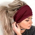 thumbnail image 2 of NMMUED Moisture Wicking Headbands for Women Wide Non-slip Sweatbands Elastic Hair Bands for Workout E One Size, 2 of 4
