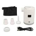 thumbnail image 2 of Portable Air Pump for Inflatables, Electric Mini Air Pump with 4 Nozzles, Camping Light, USB Rechargeable Air Mattress Pump Inflator Pumps for Pool Floats Sleeping Pads, 2 of 7