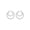 Rhodium/Silver Hoop, variant on Women's Fashion Gold-Tone Double Layered Hoop Earrings